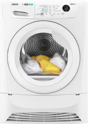 Zanussi ZDC8203WR witte condensdroger 8 kg met Sensor Drying