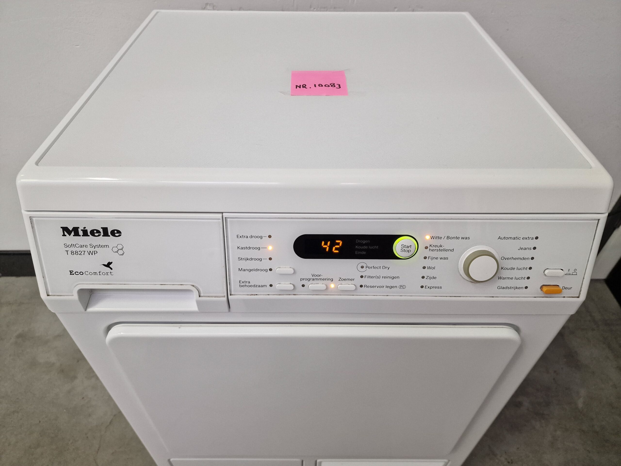 Miele T 8827 WP witte warmtepompdroger 7 kg met SoftCare-trommel