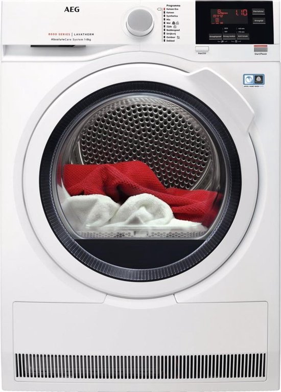 AEG 8000 Serie T8DB84GPW AbsoluteCare warmtepompdroger 8 kg wit