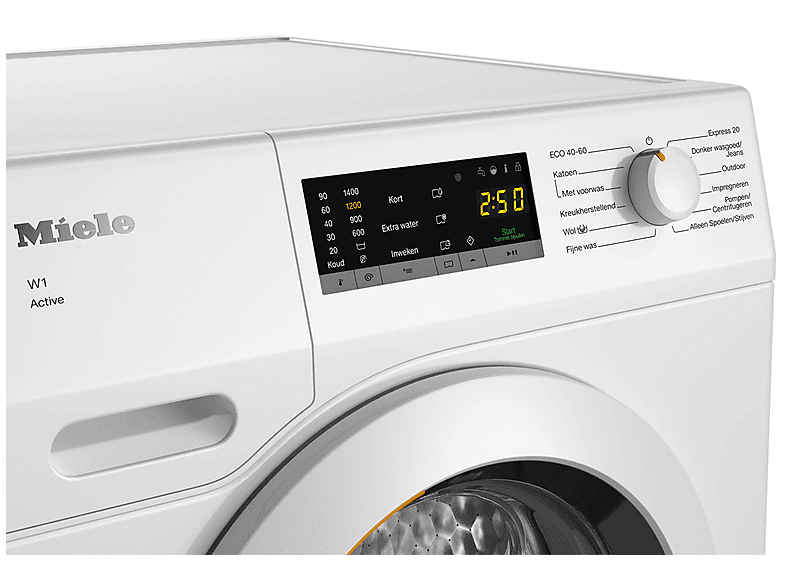 Miele W1 WCA030 WCS Active wasmachine 7 kg 1400 toeren lotuswit