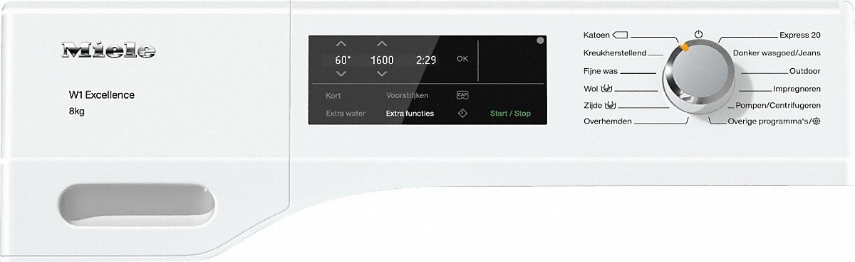 Miele W1 WEJ135 WPS wasmachine 8 kg 1600 toeren lotuswit