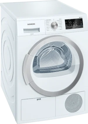 Siemens iQ300 WT45H280 warmtepompdroger met 7 kg laadvermogen, autoDry, 40 minuten snelprogramma en oorspronkelijk energielabel A++.