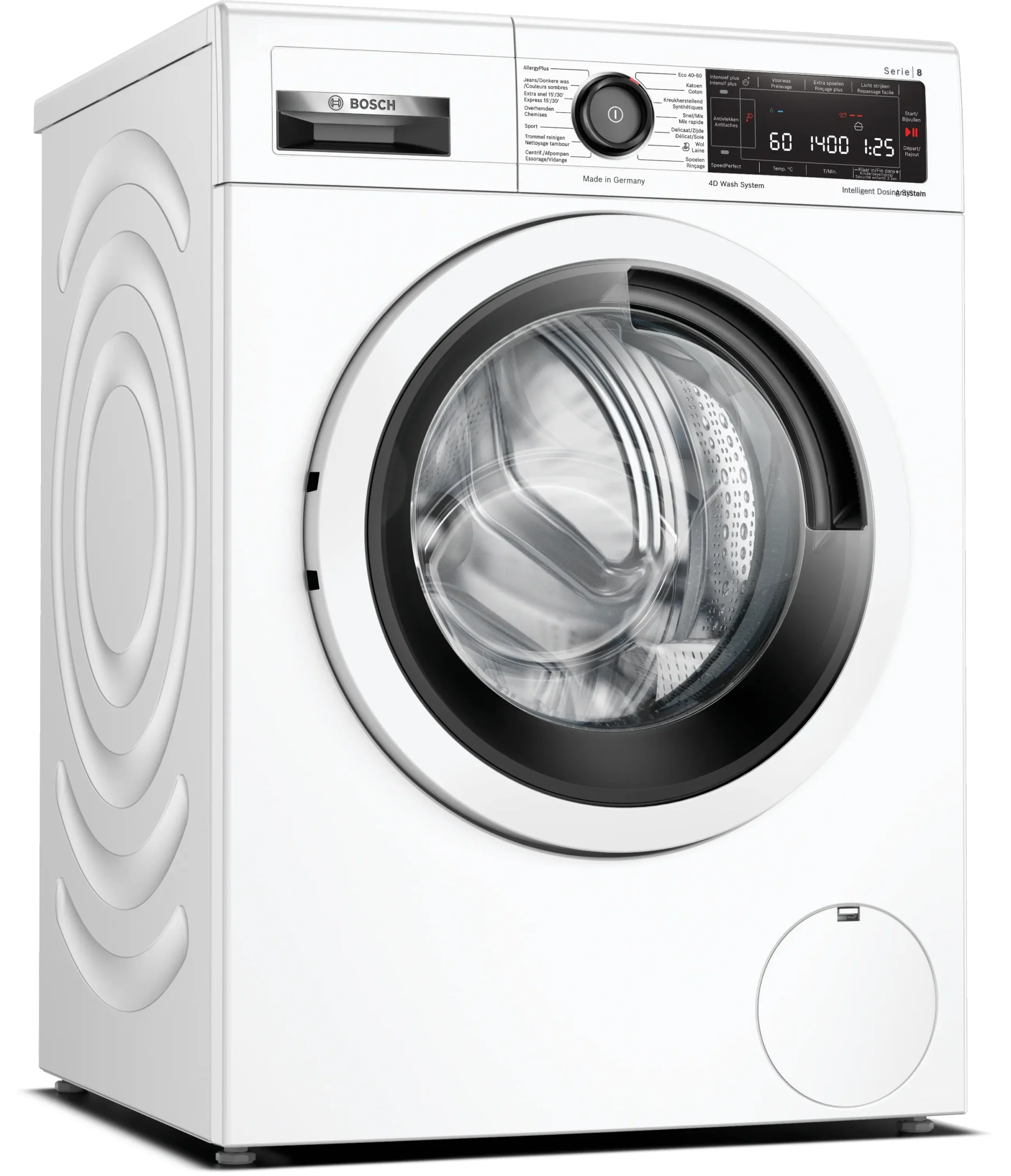 Bosch Serie 8 WAV28M0EFG wasmachine 9 kg 1400 toeren met 4D Wash