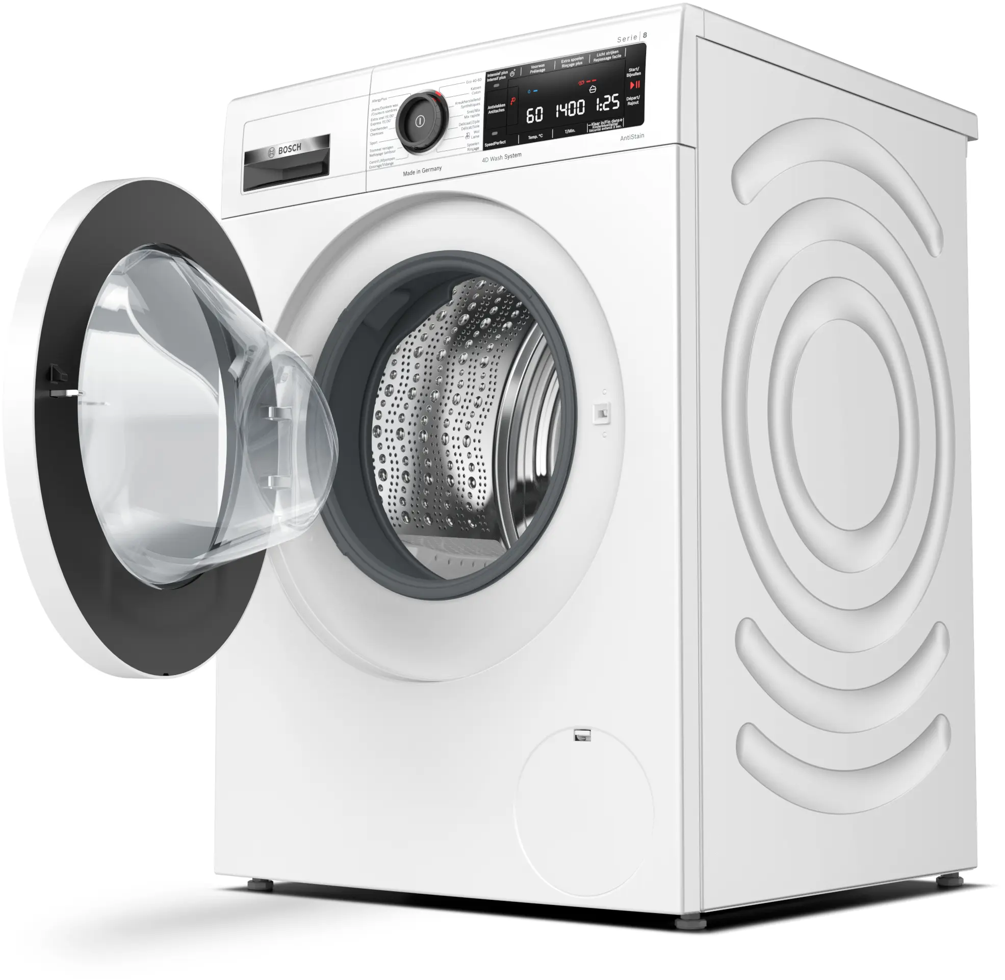 Bosch Serie 8 WAV28M0EFG wasmachine 9 kg 1400 toeren met 4D Wash