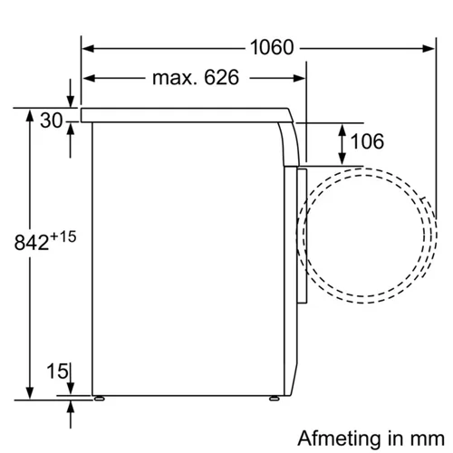 Siemens iQ700 WT46W562 warmtepompdroger 7 kg met zelfreinigende condensor