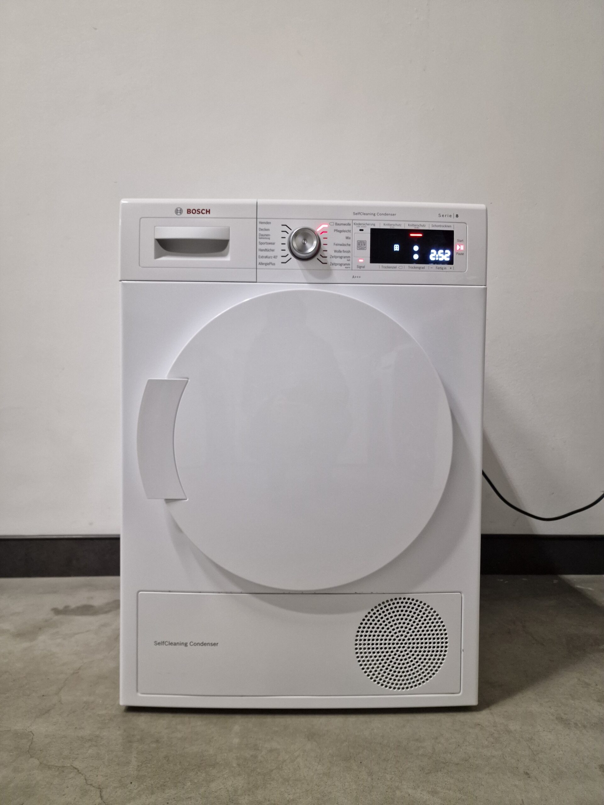 Bosch Serie 8 WTW845W0 witte warmtepompdroger 8 kg met AutoDry en SelfCleaning Condenser