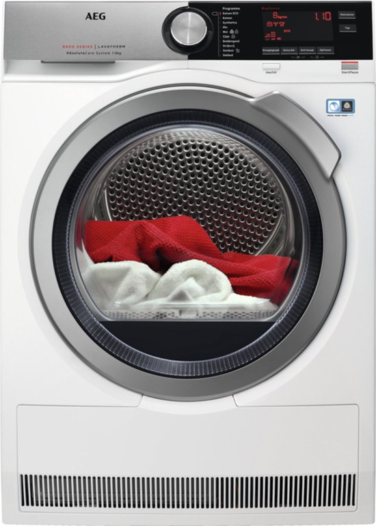 AEG 8000 T8DENS86 AbsoluteCare witte warmtepompdroger 8 kg met SensiDry en ProSense