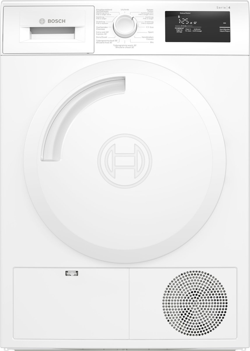 Bosch Serie 4 WTH83002 witte warmtepompdroger 7 kg met AutoDry en SensitiveDrying