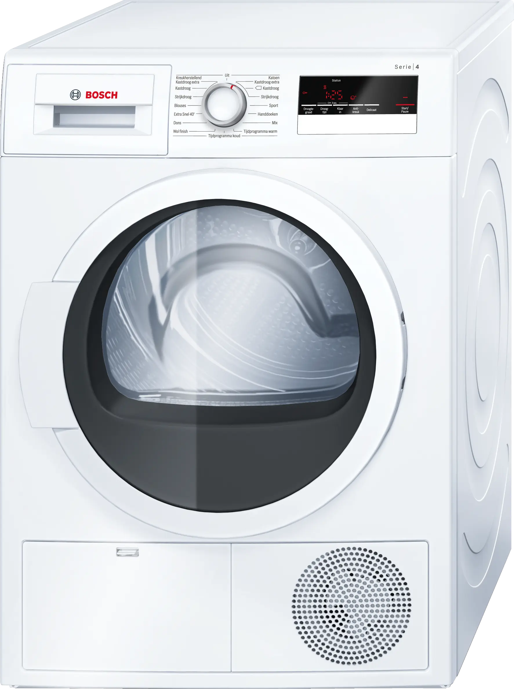 Bosch Serie 4 WTH85201NL witte warmtepompdroger 7 kg met AutoDry en SensitiveDrying