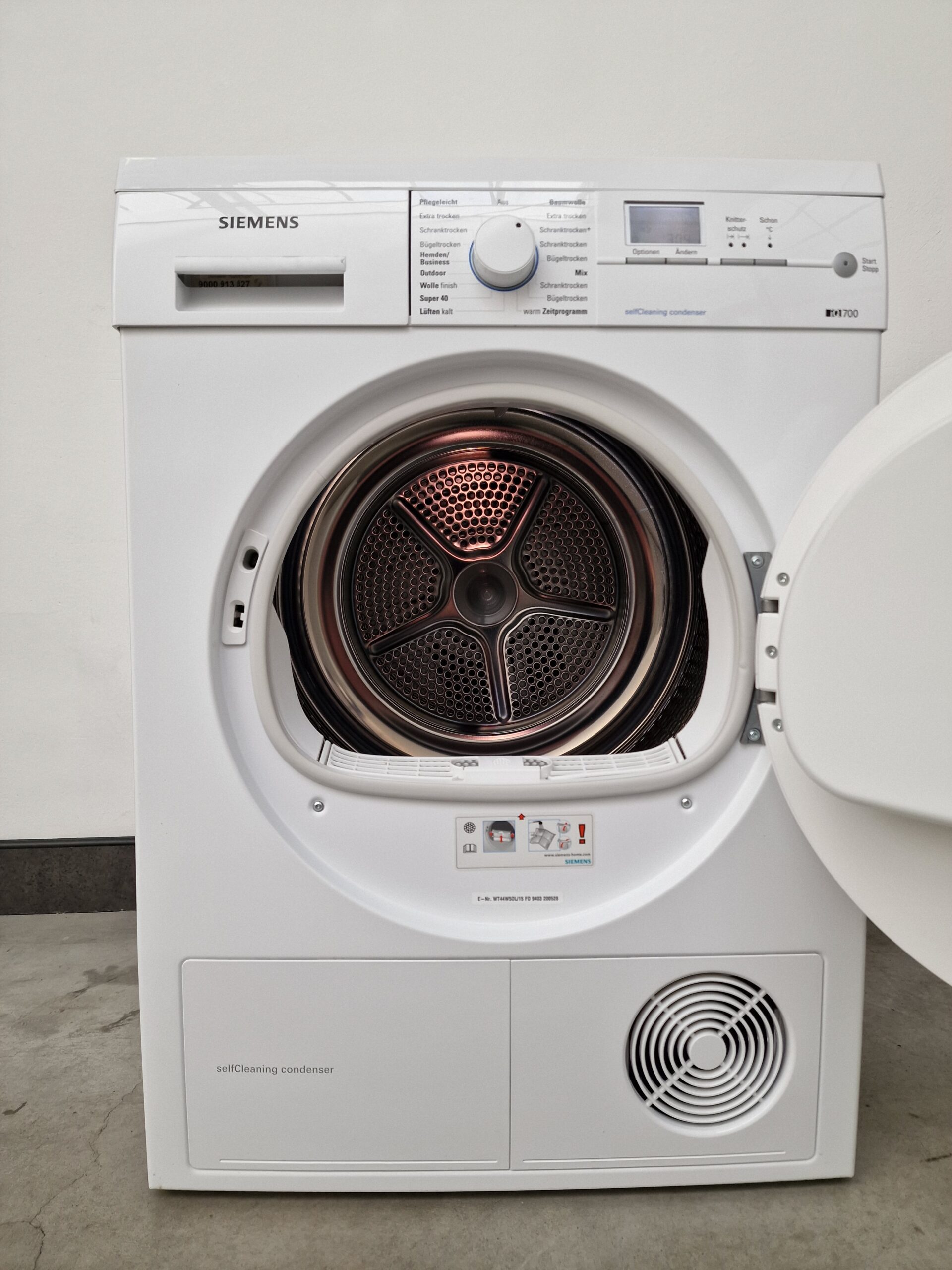 Siemens iQ700 WT44W50L witte warmtepompdroger 7 kg met SelfCleaning Condenser en autoDry