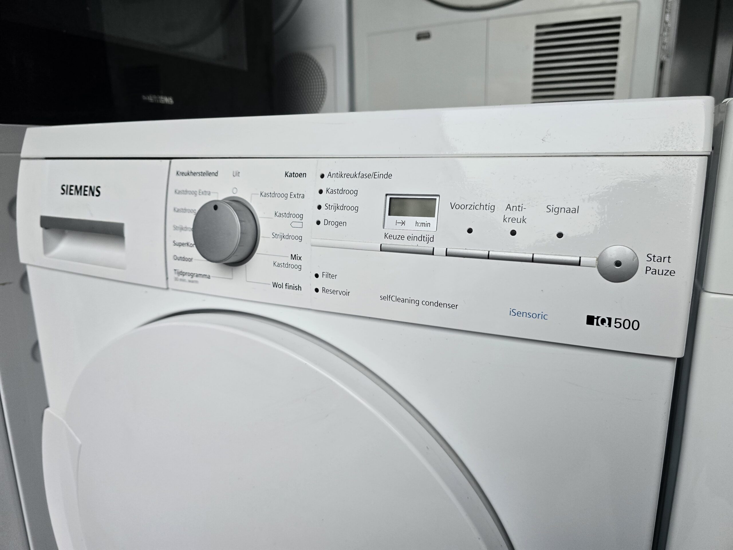 Siemens iQ700 WT44W50L witte warmtepompdroger 7 kg met SelfCleaning Condenser en autoDry