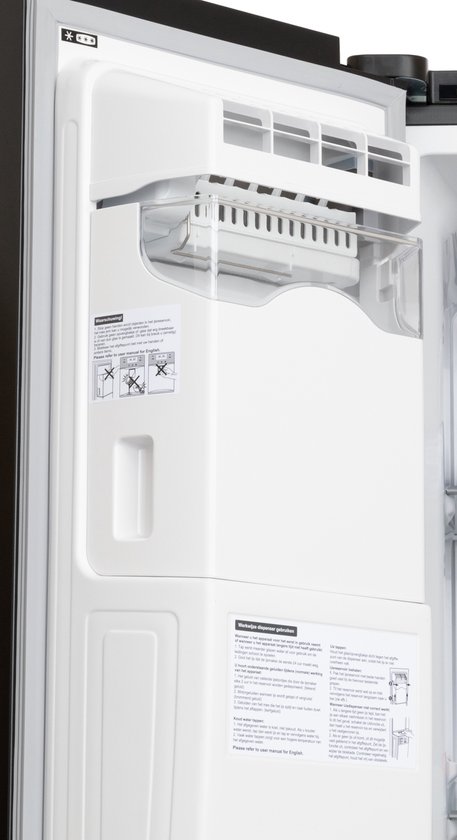 Frilec BONNSBS-666-HCF-040EDI Amerikaanse koelkast 513 liter Dark Inox met ijsblokjesmaker en waterdispenser