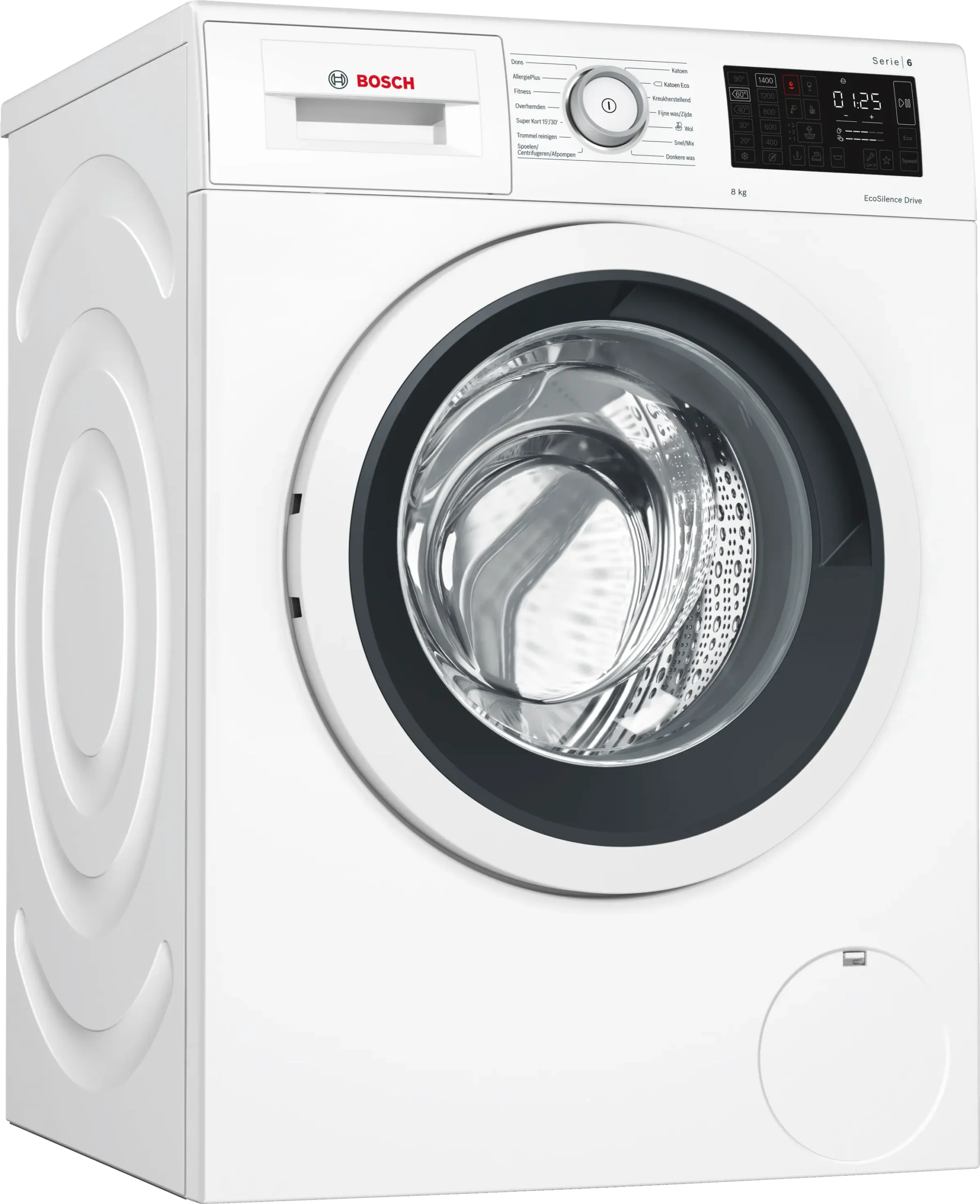 Bosch WAT285C0NL Serie 6 wasmachine 8 kg, 1400 toeren, AntiVlekken, SpeedPerfect, EcoSilence Drive, AllergiePlus en AquaStop.