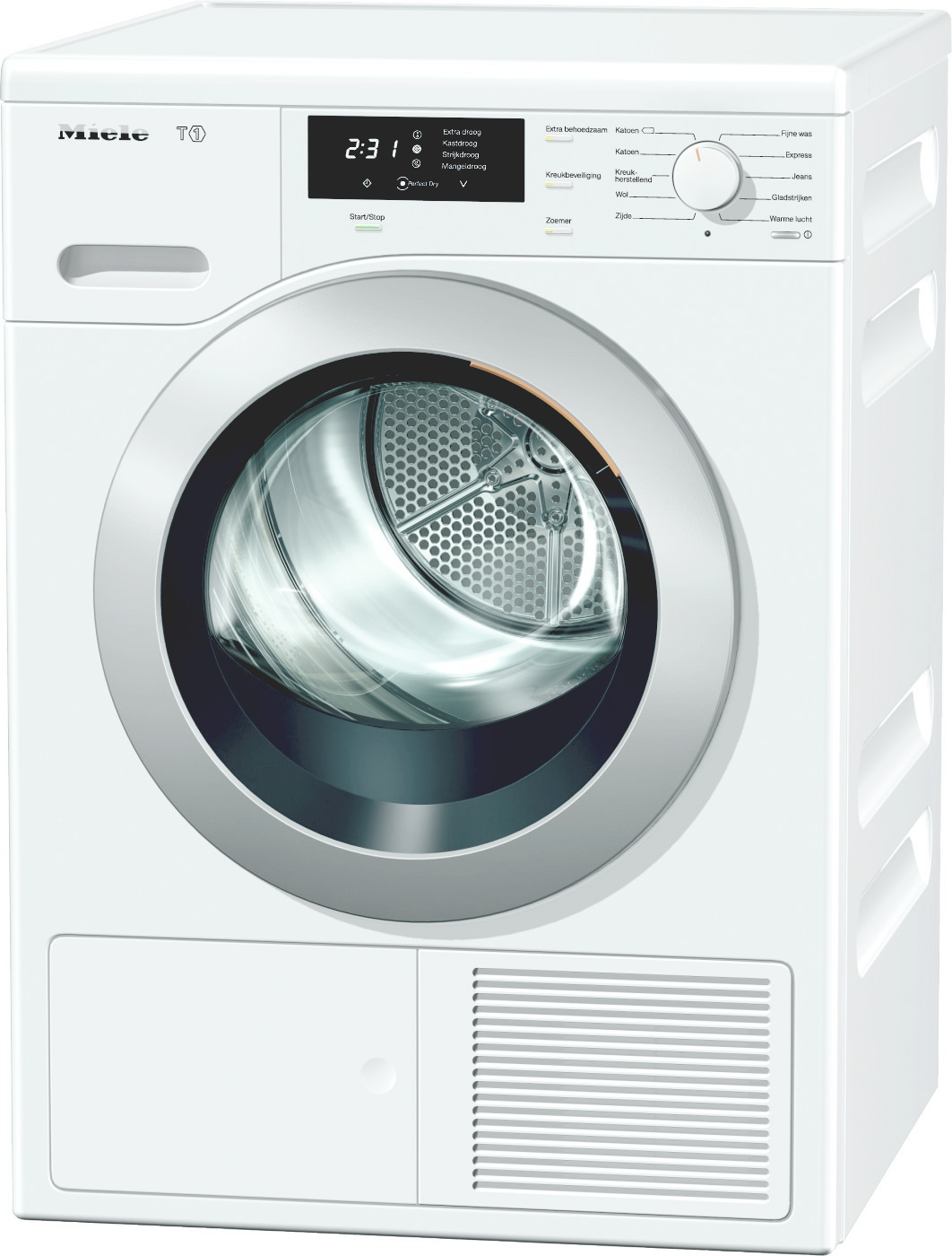 Miele TKB640WP Eco witte warmtepompdroger 8 kg met SoftCare-honingraattrommel