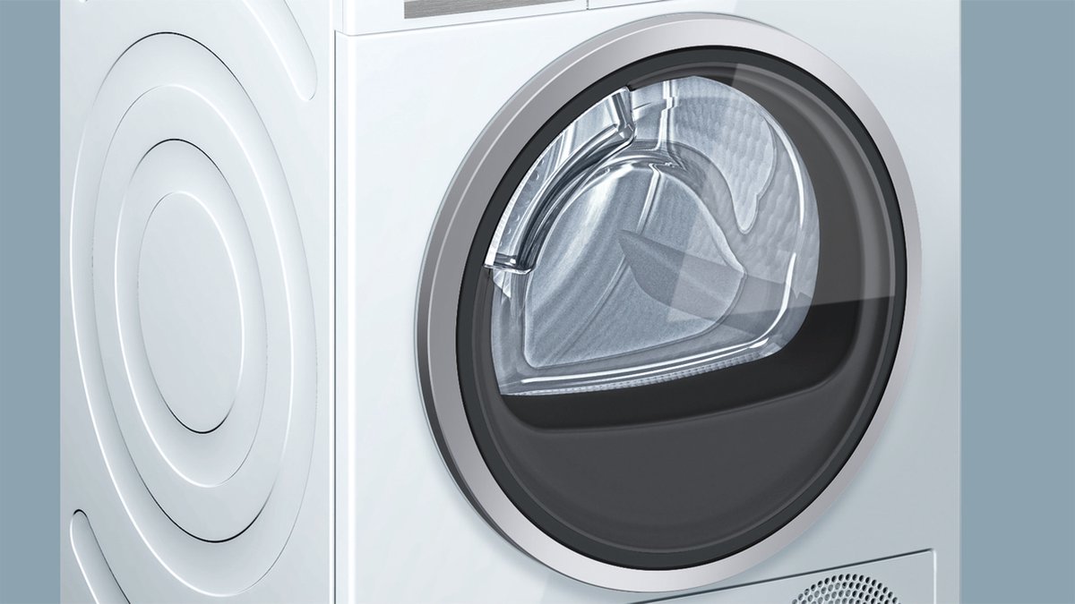 Siemens iQ700 WT47W560FG witte warmtepompdroger 8 kg met selfCleaning Condenser