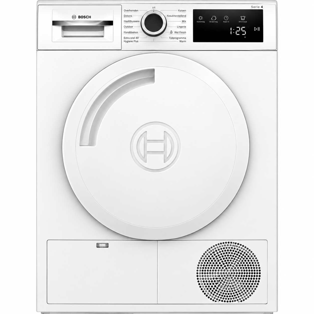 Bosch Serie 4 WTR83V02NL witte warmtepompdroger 7 kg met AutoDry en EasyClean