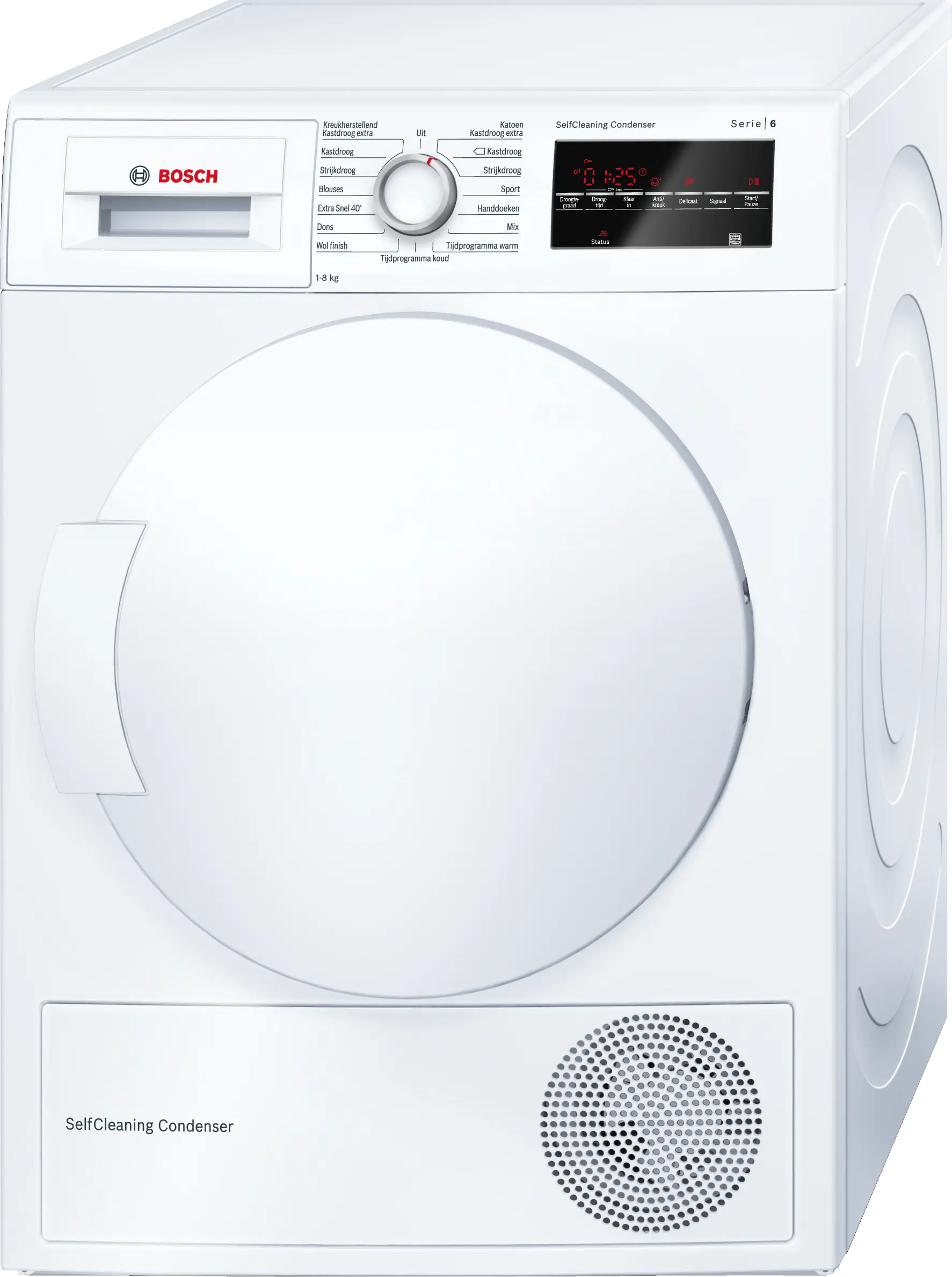 Bosch Serie 6 WTW83460 witte warmtepompdroger 7 kg met SelfCleaning Condenser en AutoDry
