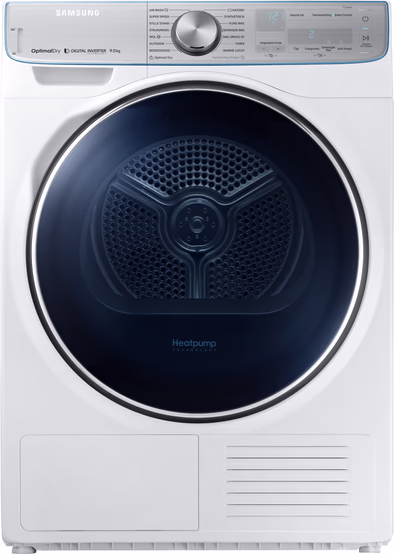 Samsung DV90N8289AW witte warmtepompdroger 9 kg met QuickDrive en OptimalDry