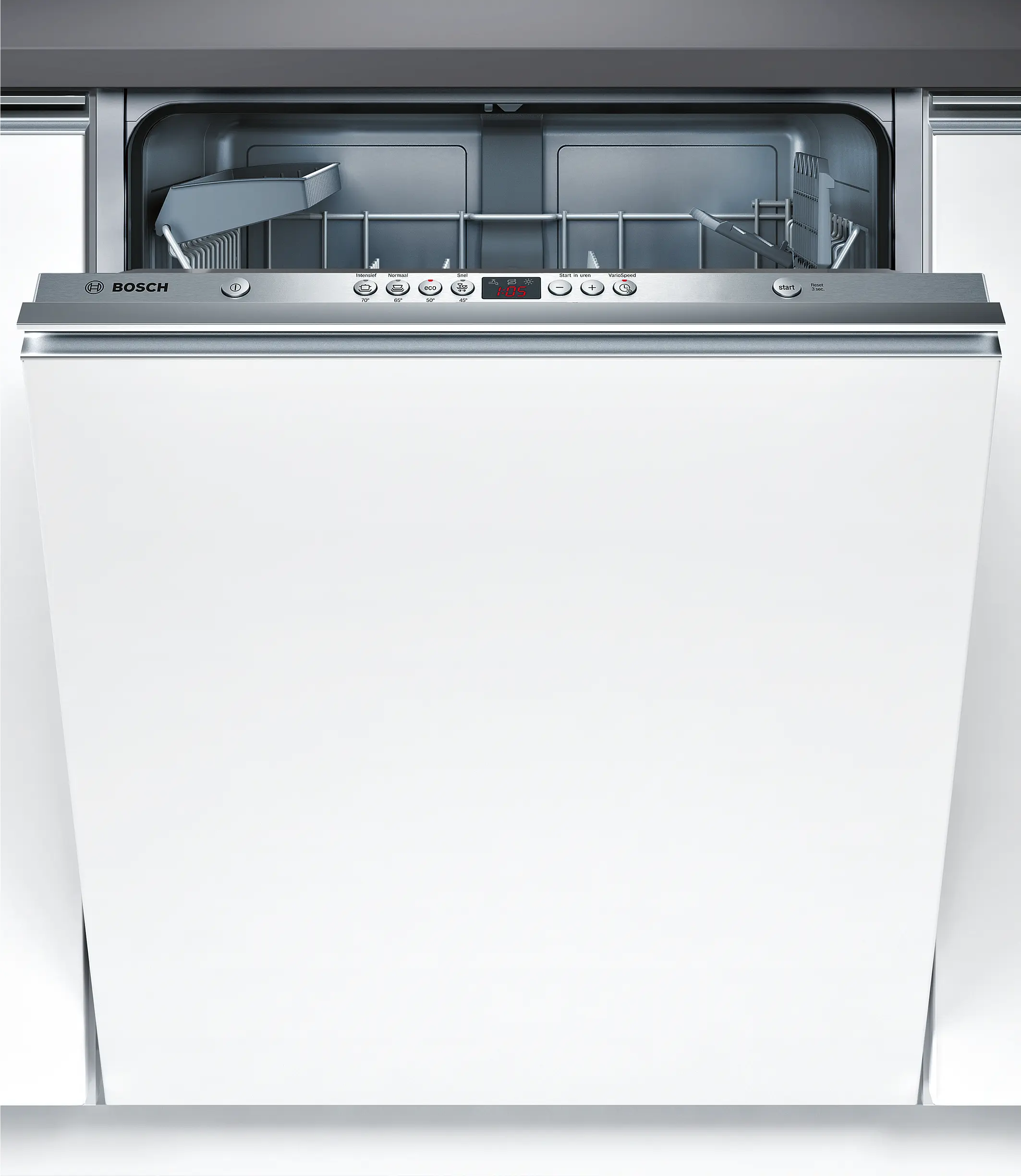 Bosch Serie 6 SMV90M00NL inbouwvaatwasser met 13 couverts, 46 dB, VarioSpeed, InfoLight, warmtewisselaar en AquaStop.