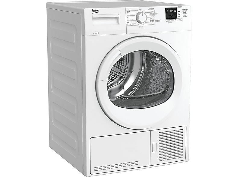 Beko DCU7230BXT witte condensdroger 7 kg met Eco Sense en digitaal display