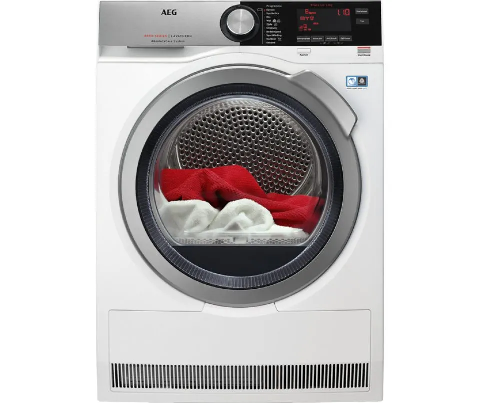 AEG 8000 T8DE86CS warmtepompdroger 8 kg met AbsoluteCare en SensiDry
