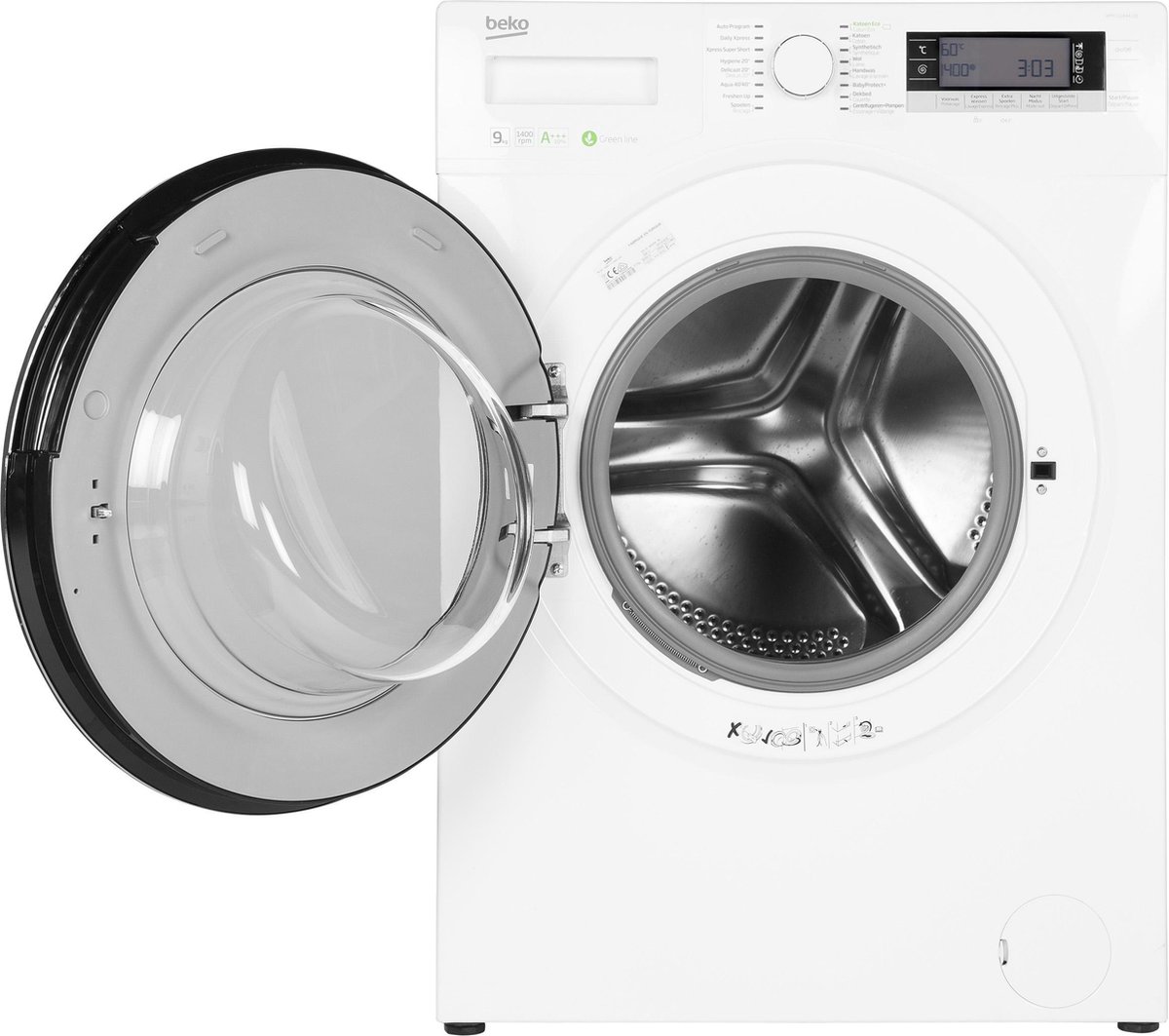 Beko WMY91446HLB1 witte wasmachine 9 kg 1400 toeren met ProSmart Inverter motor