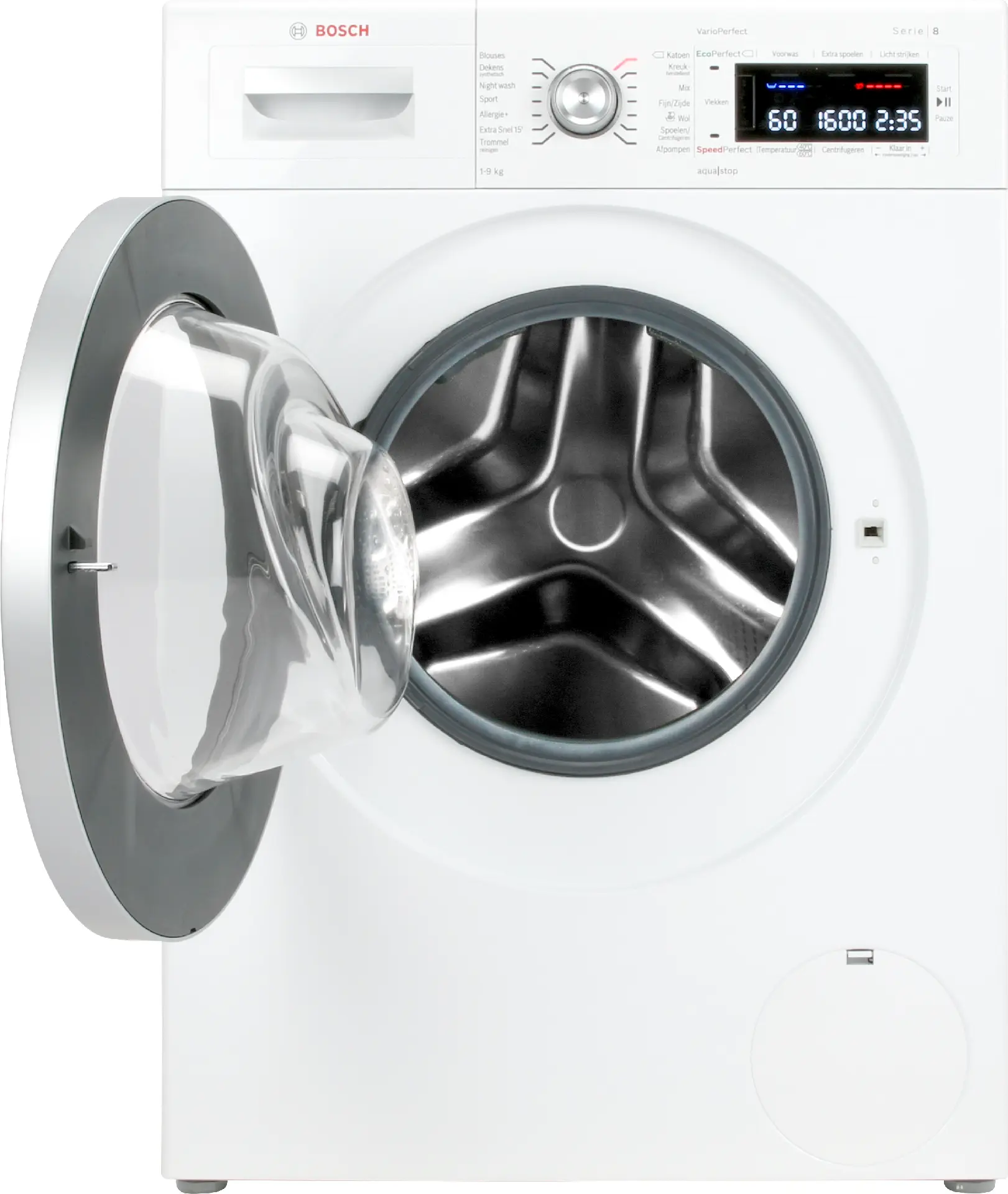 Bosch Serie 8 WAW32542NL witte wasmachine 9 kg 1600 toeren met AntiVlekken en EcoSilence Drive