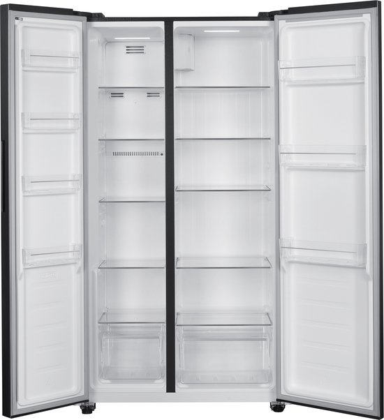Exquisit CDJ445-041EG Amerikaanse koelkast 442 liter Inoxlook met No Frost en Ice Twister