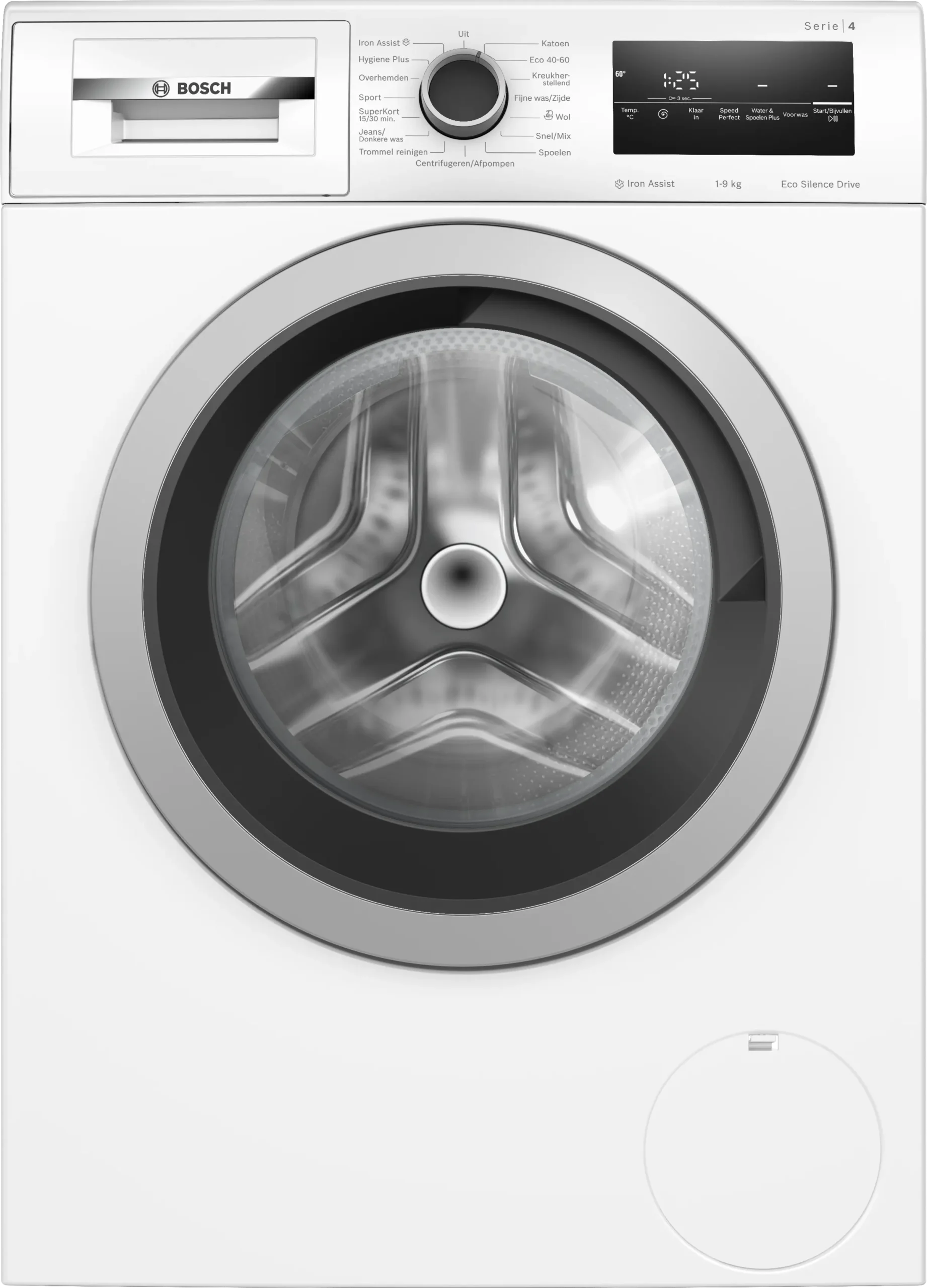 Bosch Serie 4 WAN2827FNL wasmachine 9 kg 1400 toeren met Iron Assist en EcoSilence Drive