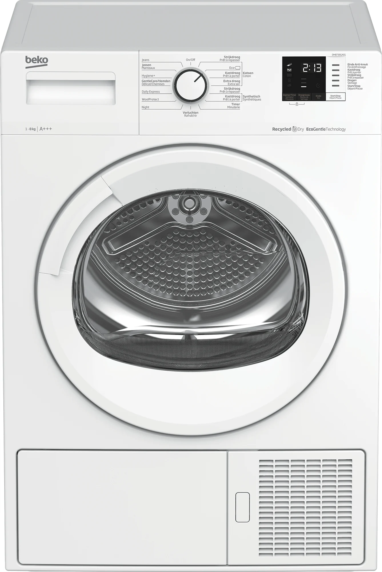 Beko DS73300MM witte warmtepompdroger 7 kg met OptiSense en AquaWave