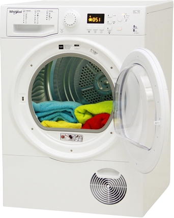 Whirlpool WTD 850B W EU witte condensdroger 8 kg met SenseInverter en vochtmeting