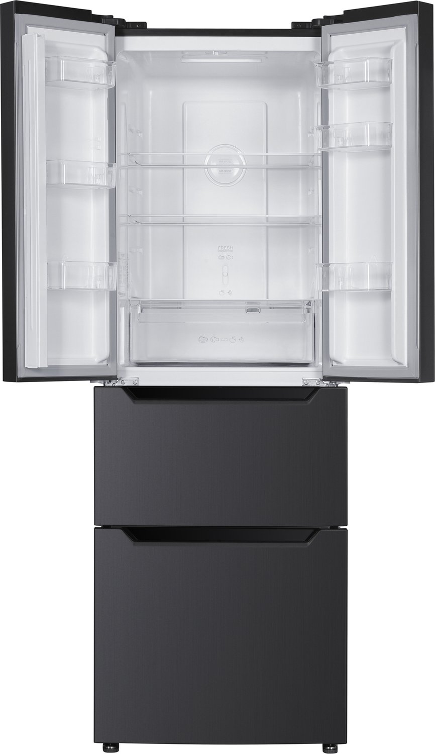 Exquisit FD436-040DGD French Door koel-vriescombinatie 320 liter Metal Dark Grey met No Frost
