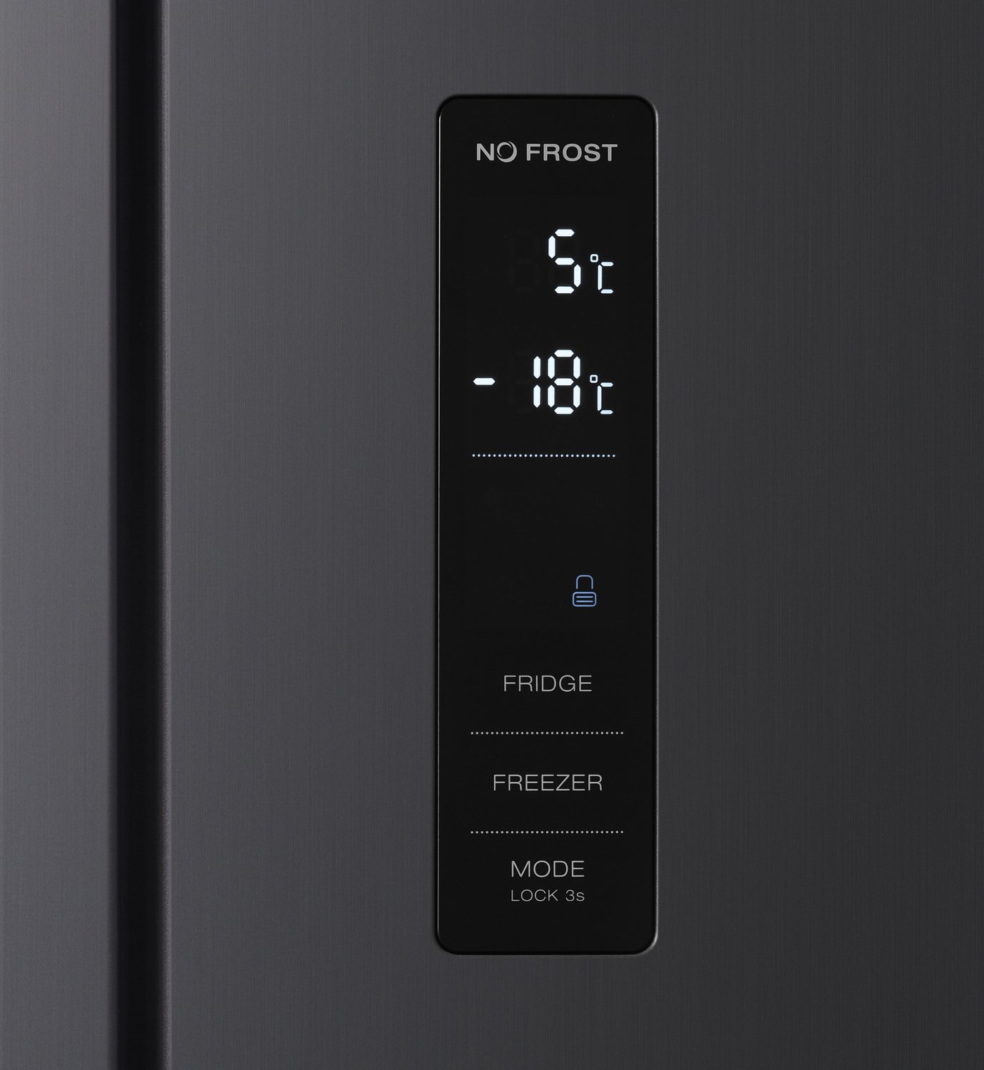 Exquisit FD436-040DGD French Door koel-vriescombinatie 320 liter Metal Dark Grey met No Frost