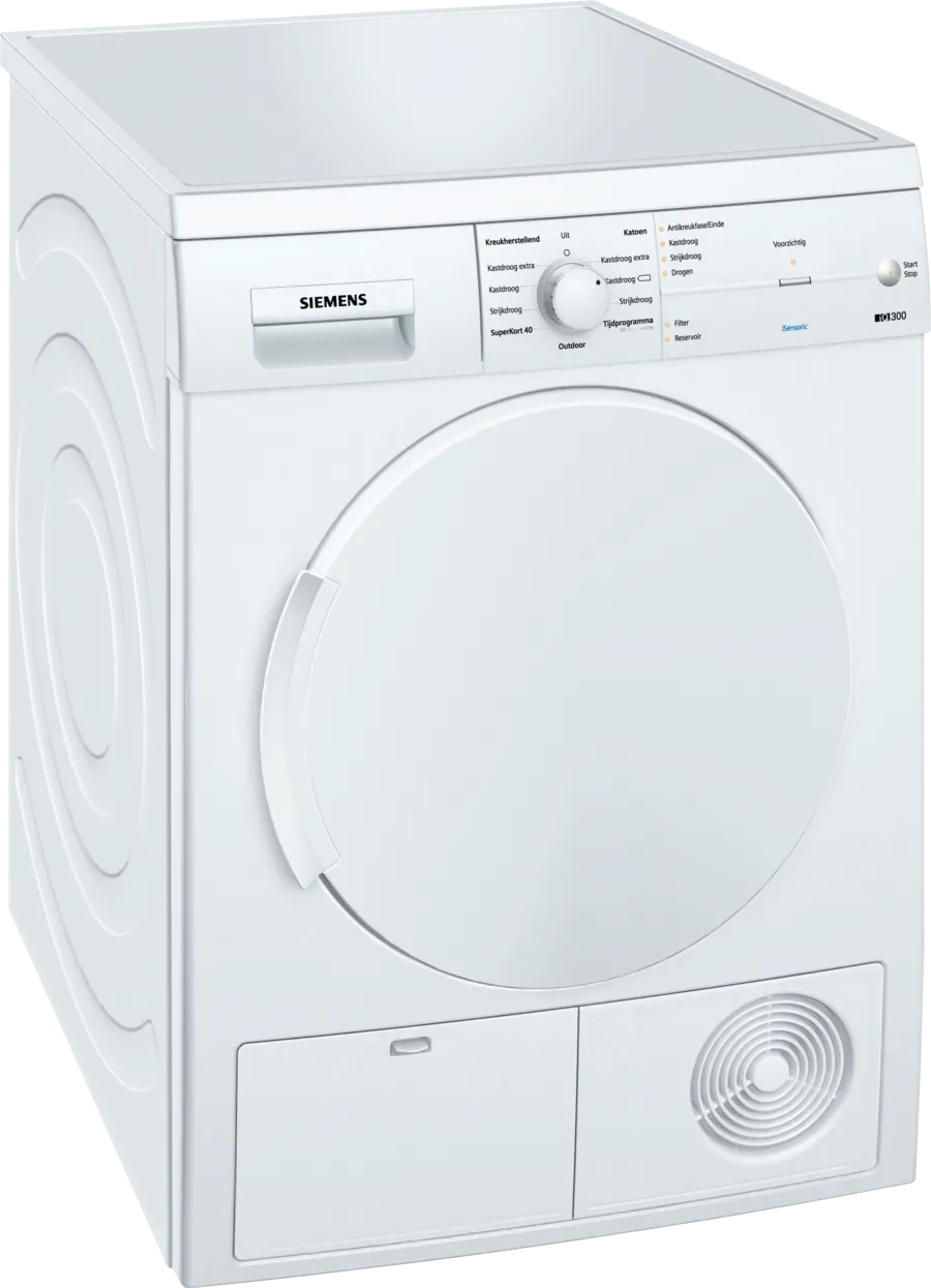 Siemens iQ300 WT44E177NL witte condensdroger 7 kg met autoDry en softDry-trommel