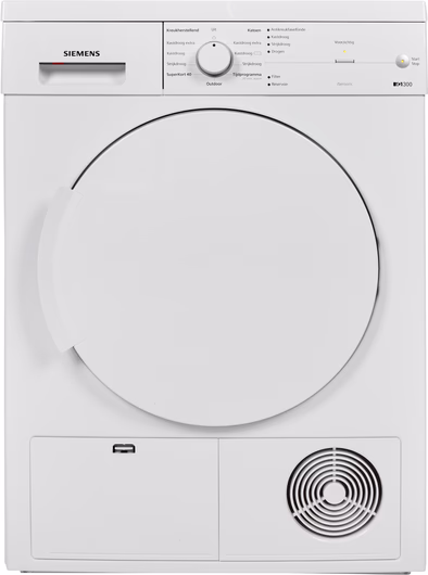 Siemens iQ300 WT44E177NL witte condensdroger 7 kg met autoDry en softDry-trommel