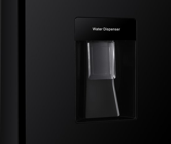 Frilec BONNFD455-WS-040DB zwarte Amerikaanse French Door koelkast 441 liter met No Frost en waterdispenser