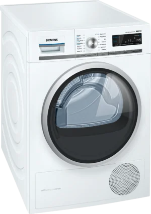 Siemens iQ700 WT45W510 witte warmtepompdroger 8 kg met SelfCleaning Condenser en stoomfunctie