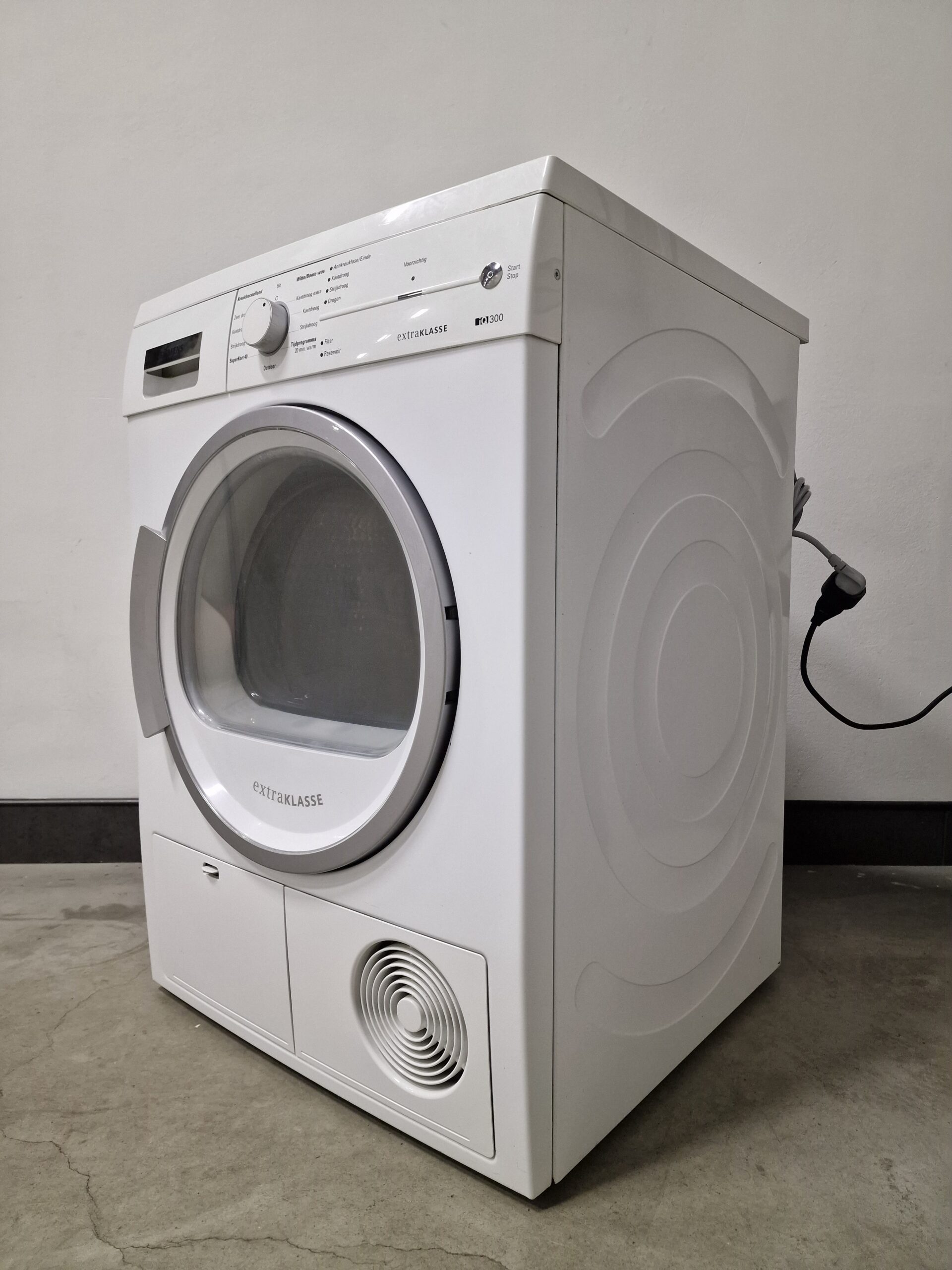Siemens iQ300 WT46E183NL witte condensdroger 7 kg met autoDry, softDry en superKort 40