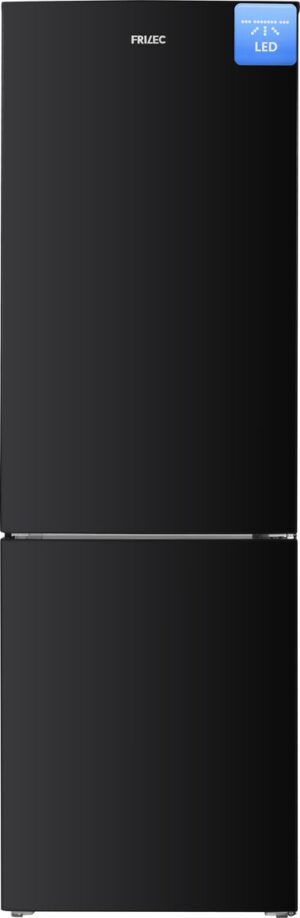 Frilec BONN325-040CB zwarte koel-vriescombinatie 315 liter energieklasse C met vriesgedeelte onderaan