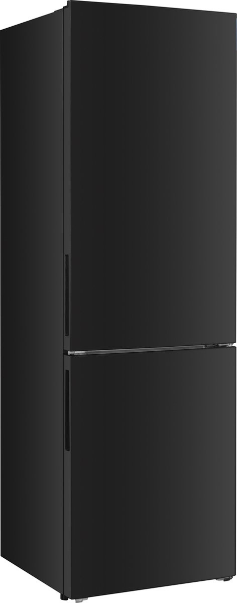 Exquisit KGC320-90-E-041EB zwarte koel-vriescombinatie 315 liter energieklasse E met vriesgedeelte onderaan