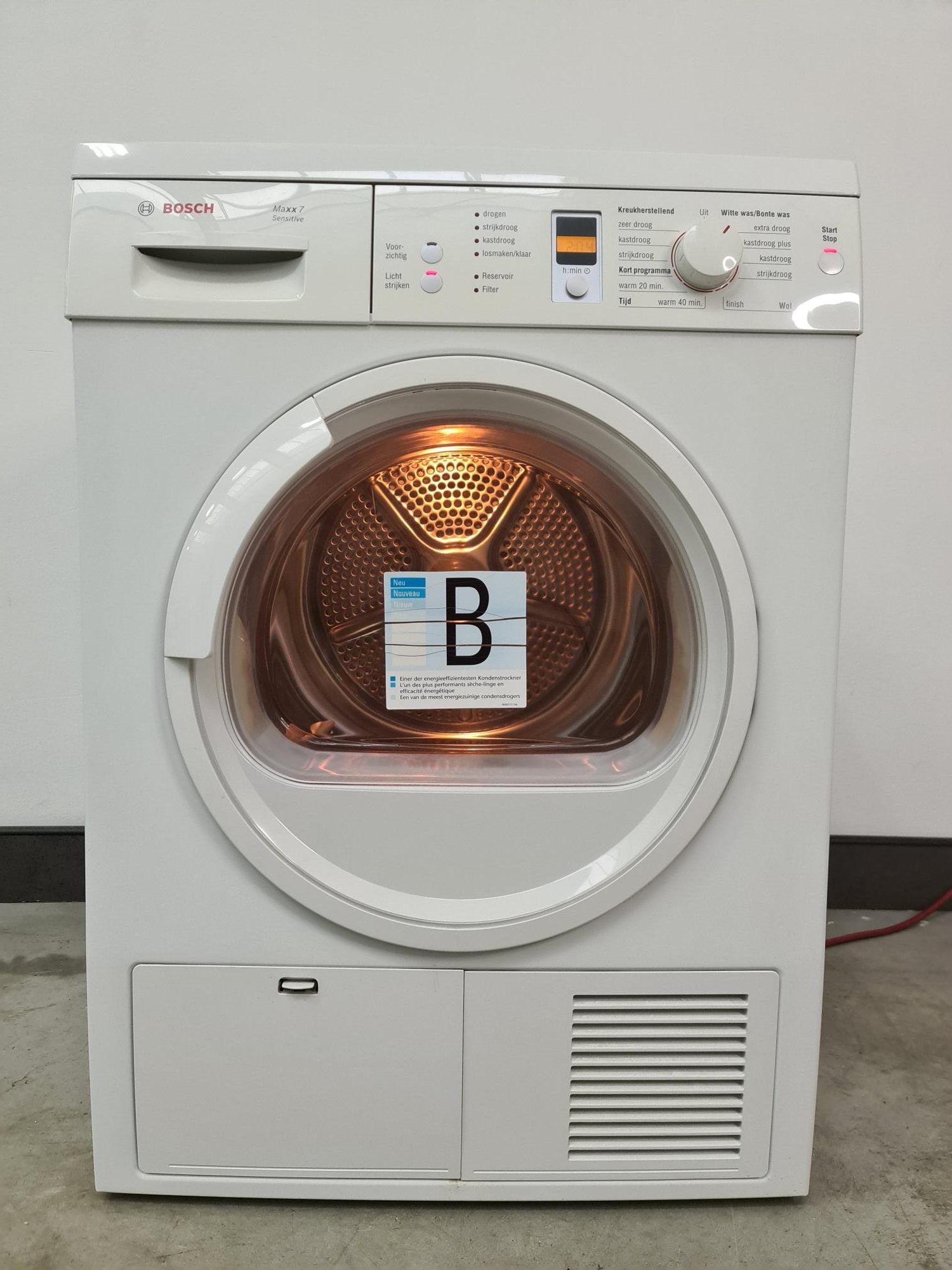 Bosch Maxx 7 Sensitive WTE86302NL witte condensdroger 7 kg met Sensitive Drying System en digitaal display