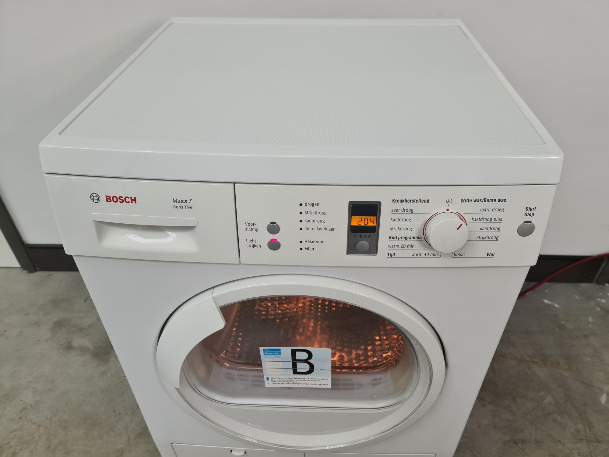 Bosch Maxx 7 Sensitive WTE86302NL witte condensdroger 7 kg met Sensitive Drying System en digitaal display