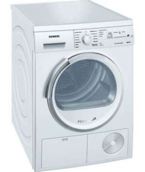 Siemens iQ300 WT46E384NL witte condensdroger 8 kg met autoDry, softDry en LCD-display